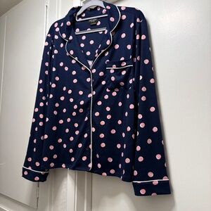 Kate Spade polka dot pajama top - size large